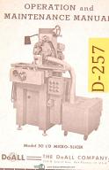 DoAll-Doall Model 50 I/D Micro Slicer, Operation and Maintenance Manual Year (1962)-50 I/D Micro Slicer-01